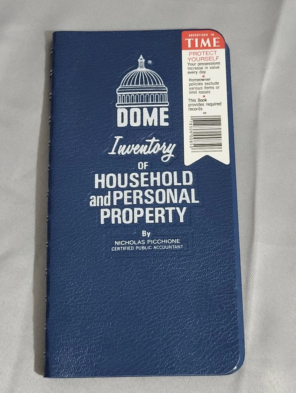 Vintage Dome Inventory of Household and Personal Property Logbook NEW Mint